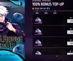 Free Fire 100% Bonus Top Up BD