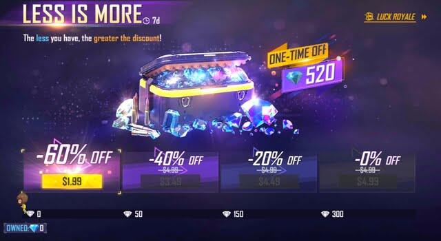 Free Fire Less Is More Offer BD bKash